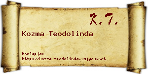 Kozma Teodolinda névjegykártya