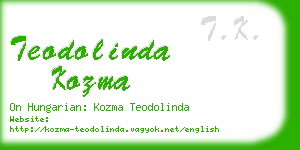 teodolinda kozma business card